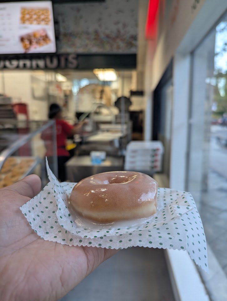 Krispy Kreme hot donut